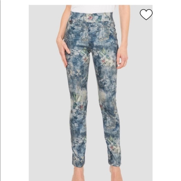 Joesph Ribkoff Amelia Pant Floral Heaven Print Sz 10 - Picture 1 of 10